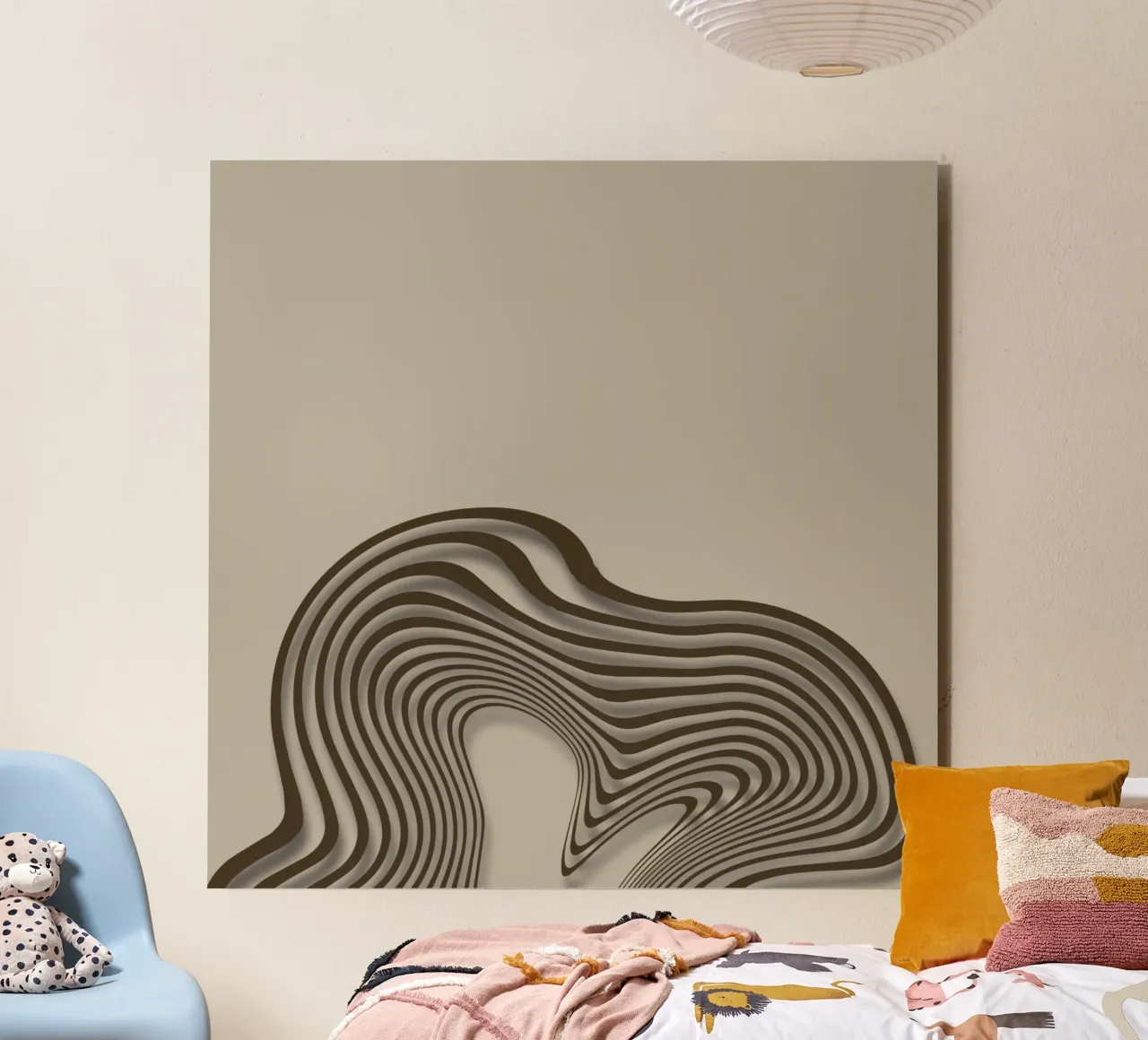 Linee astratte in movimento alluminio dibond da Épure design