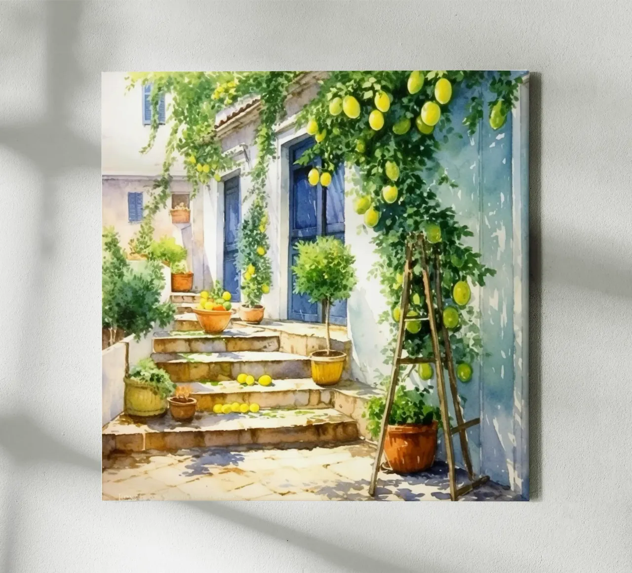 Lemons canvas by Artsy Bessy