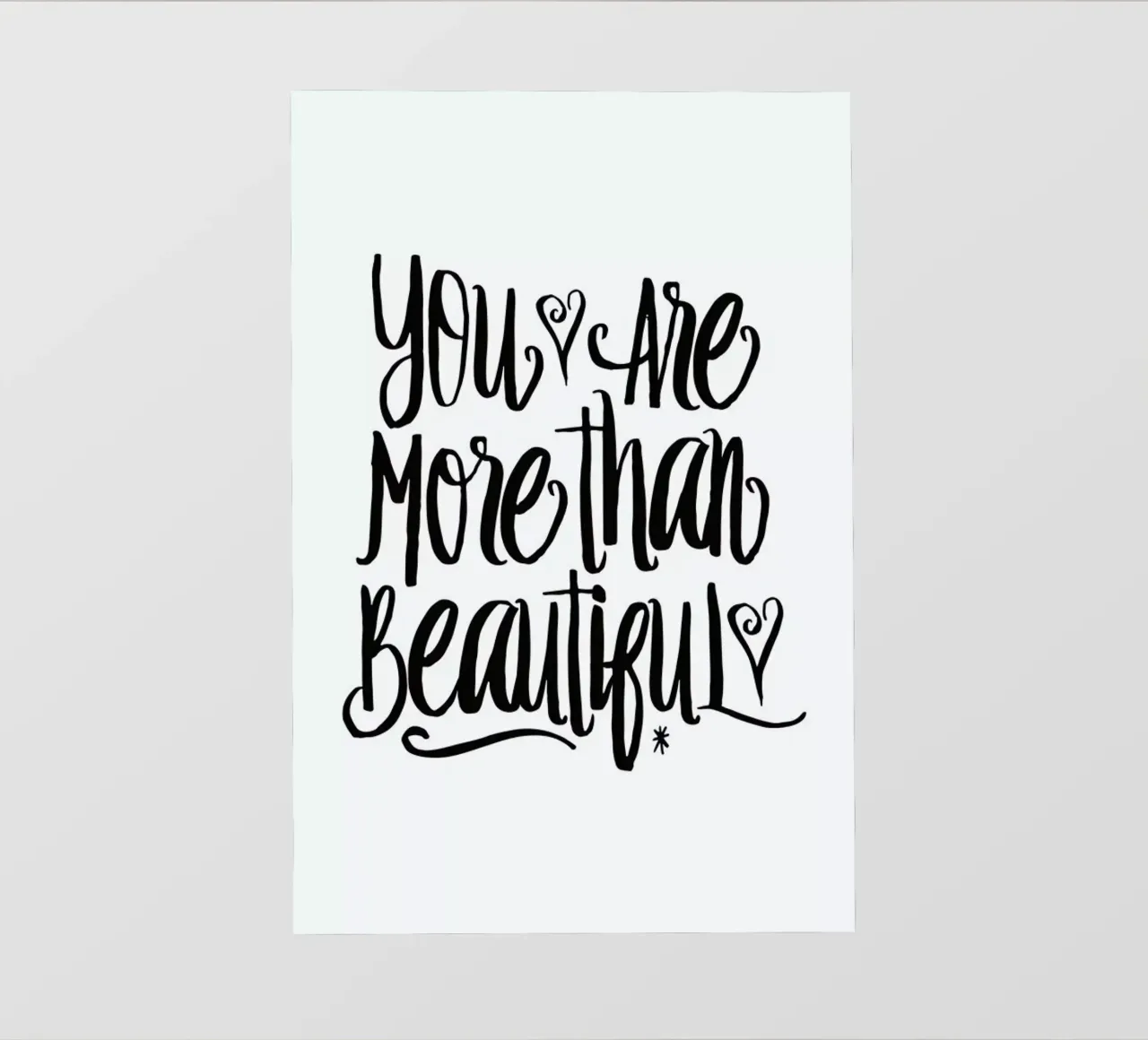 You Are More Than Beautiful telo in pvc da Honeymoon Hotel