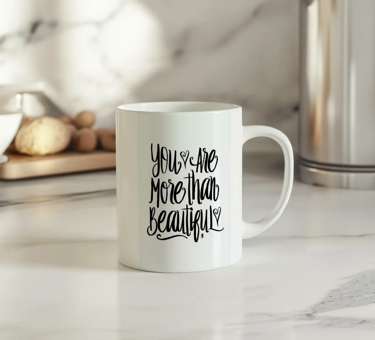 You Are More Than Beautiful Keramik Tasse von Honeymoon Hotel