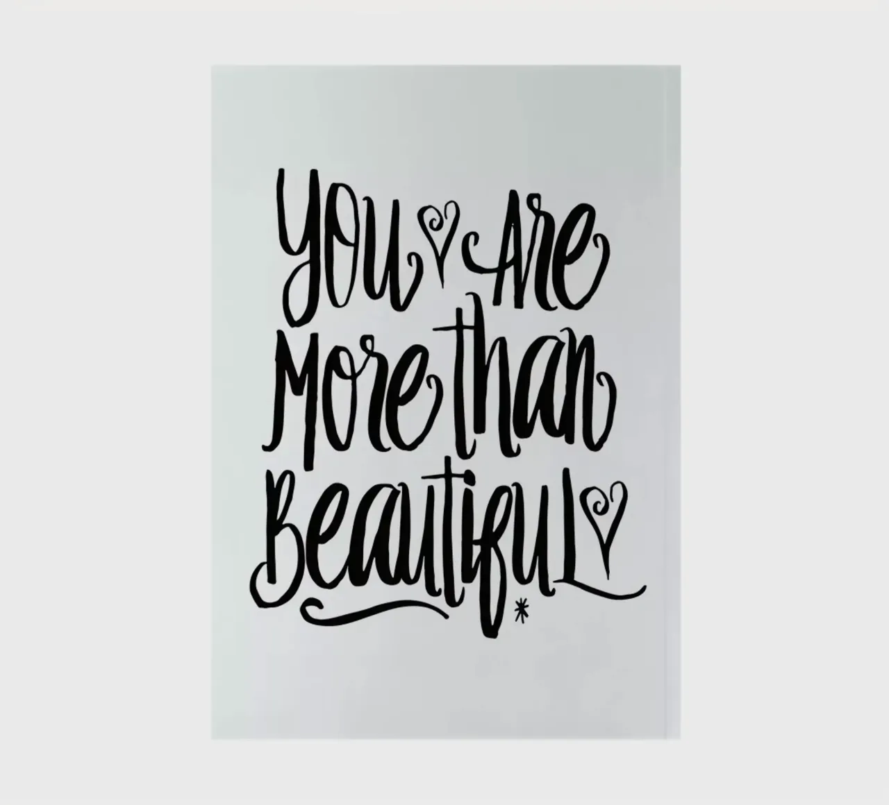 You Are More Than Beautiful notebook by Honeymoon Hotel