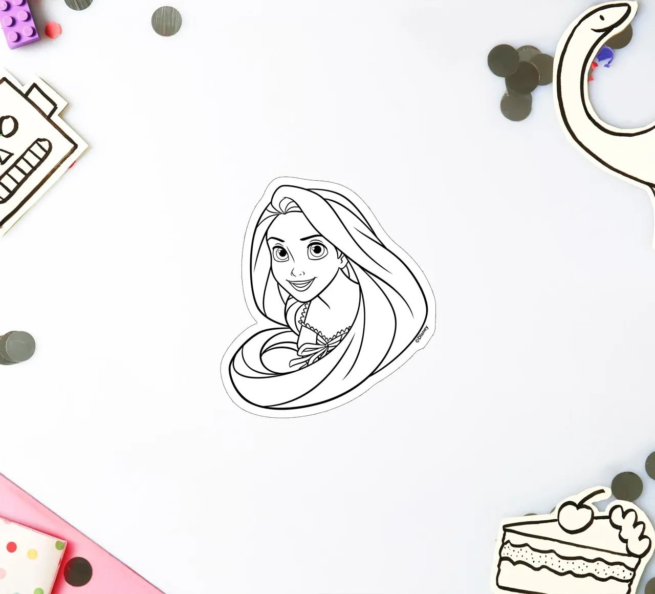 RAPUNZEL OUTLINES Sticker von DISNEY PRINCESS - Sticker Shop