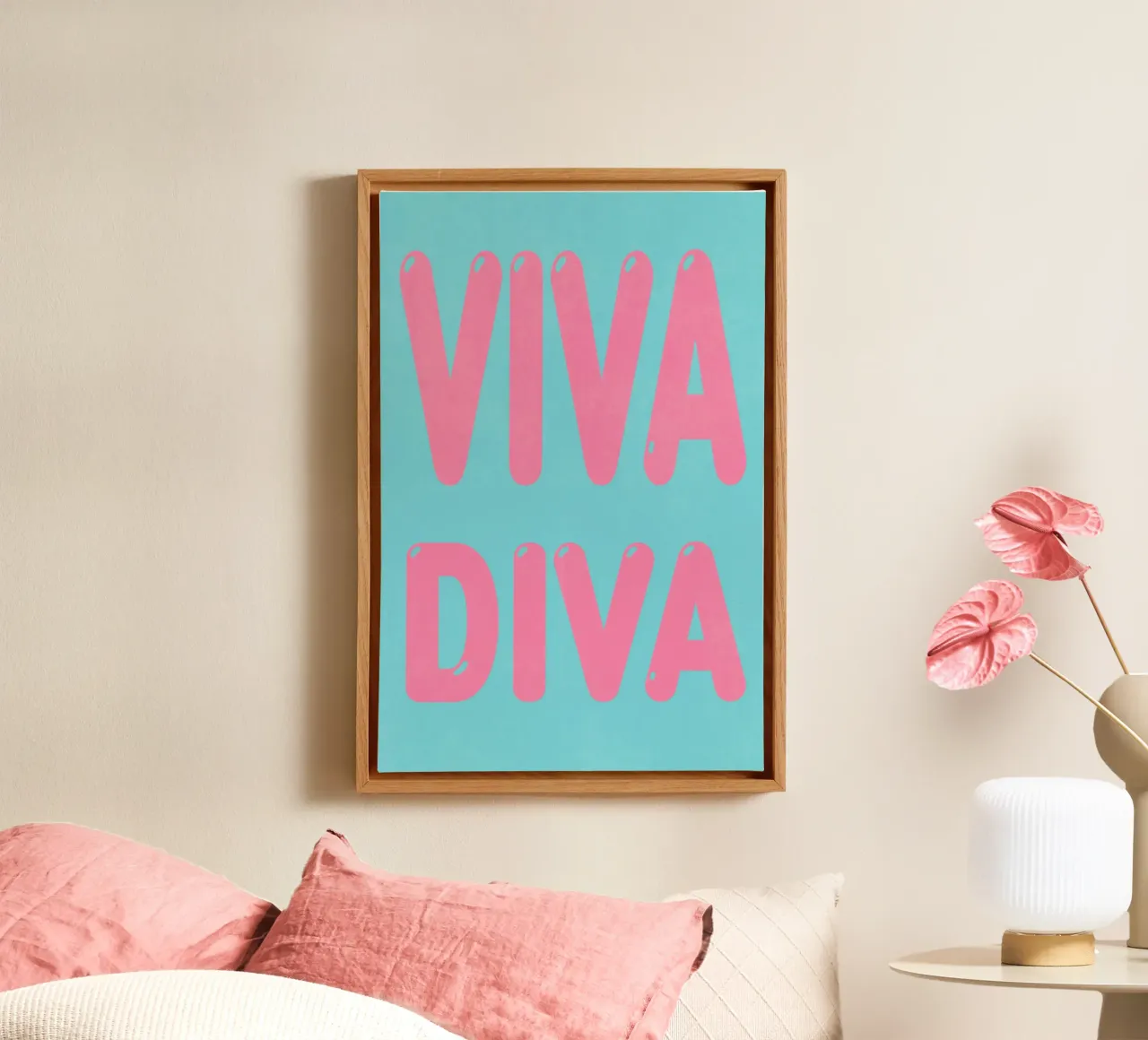 Levendige glamour canvas van Carinaprint