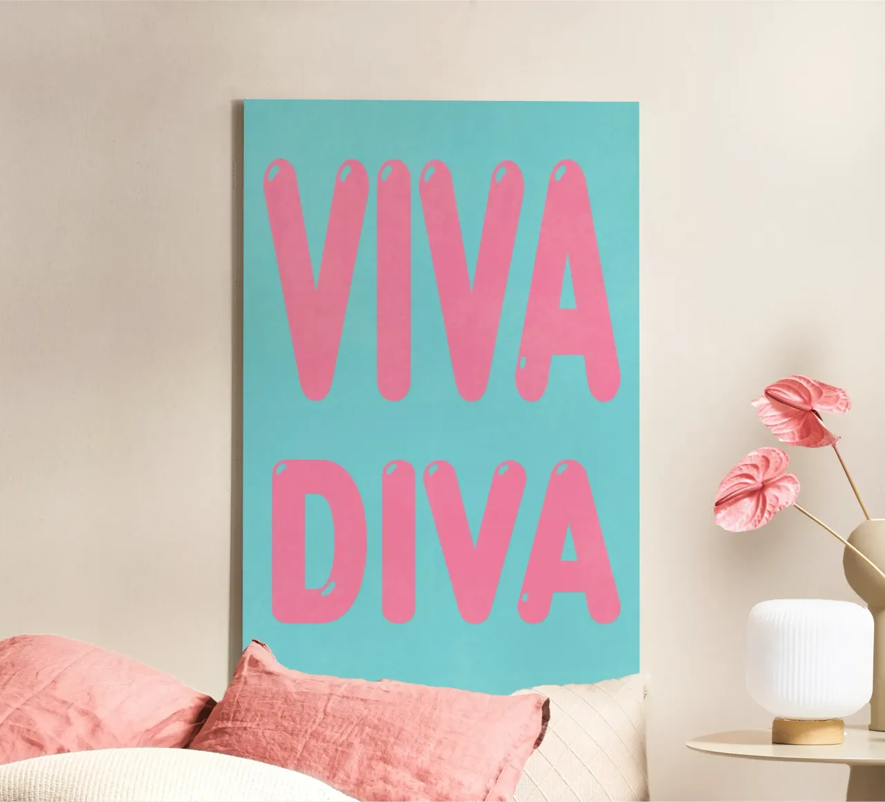 Levendige glamour canvas van Carinaprint