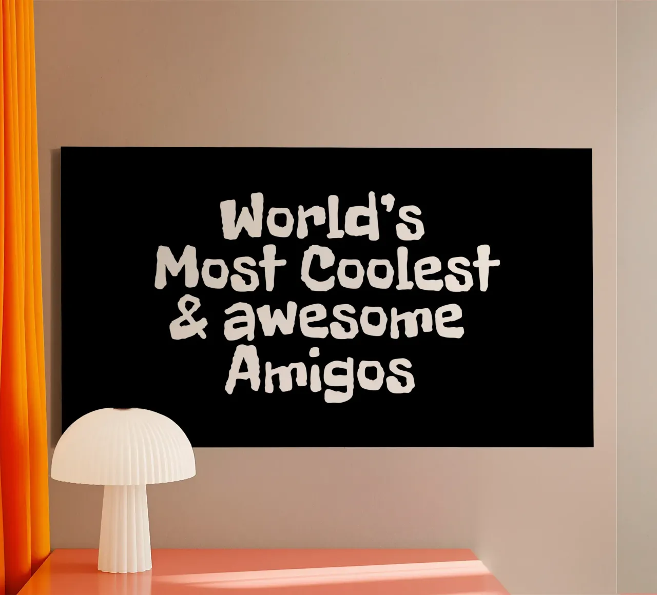 World's most coolest and awesome amigos tela con Cornice a cassetta da happieeagle