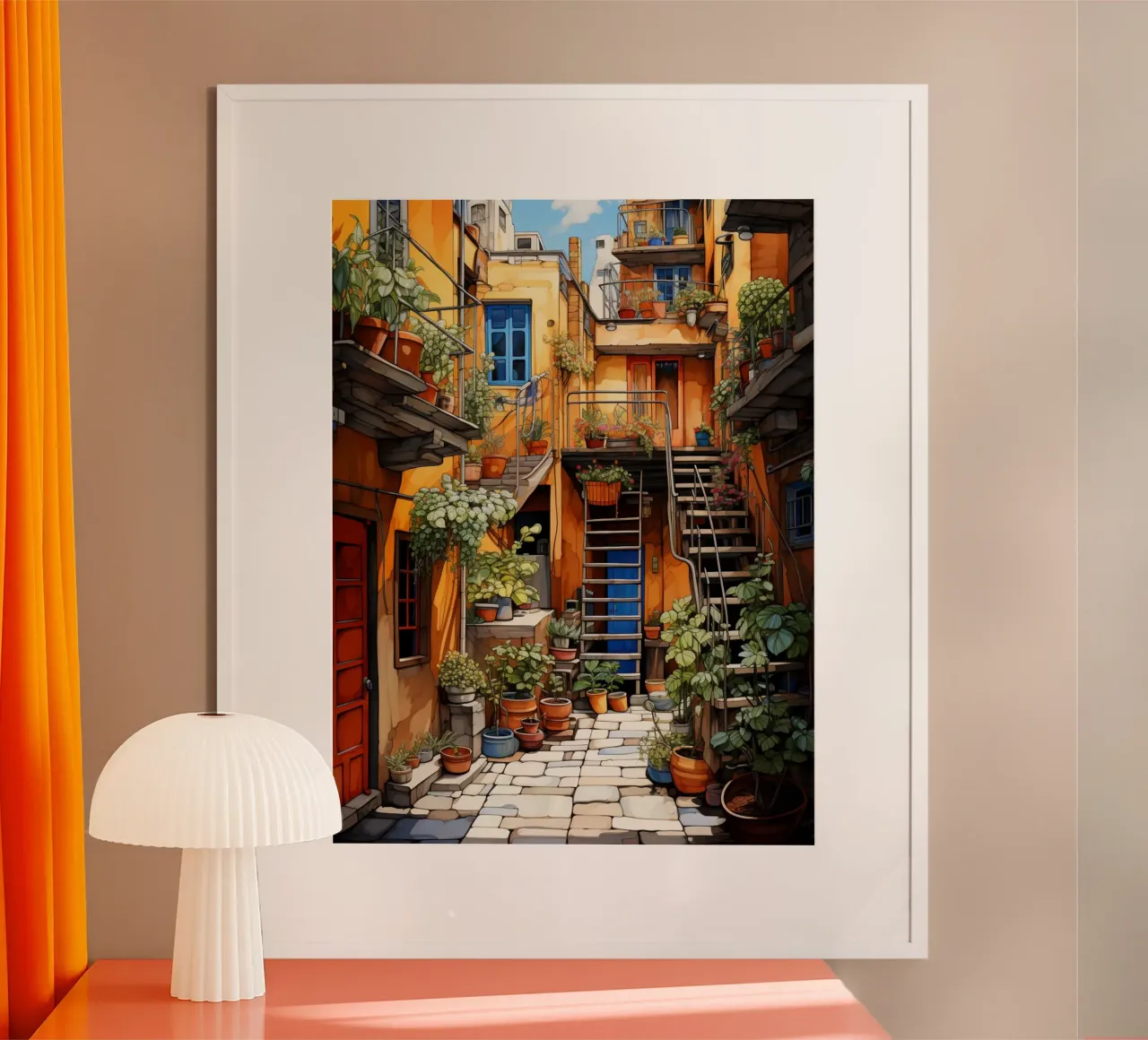 Courtyard poster da Artsy Bessy