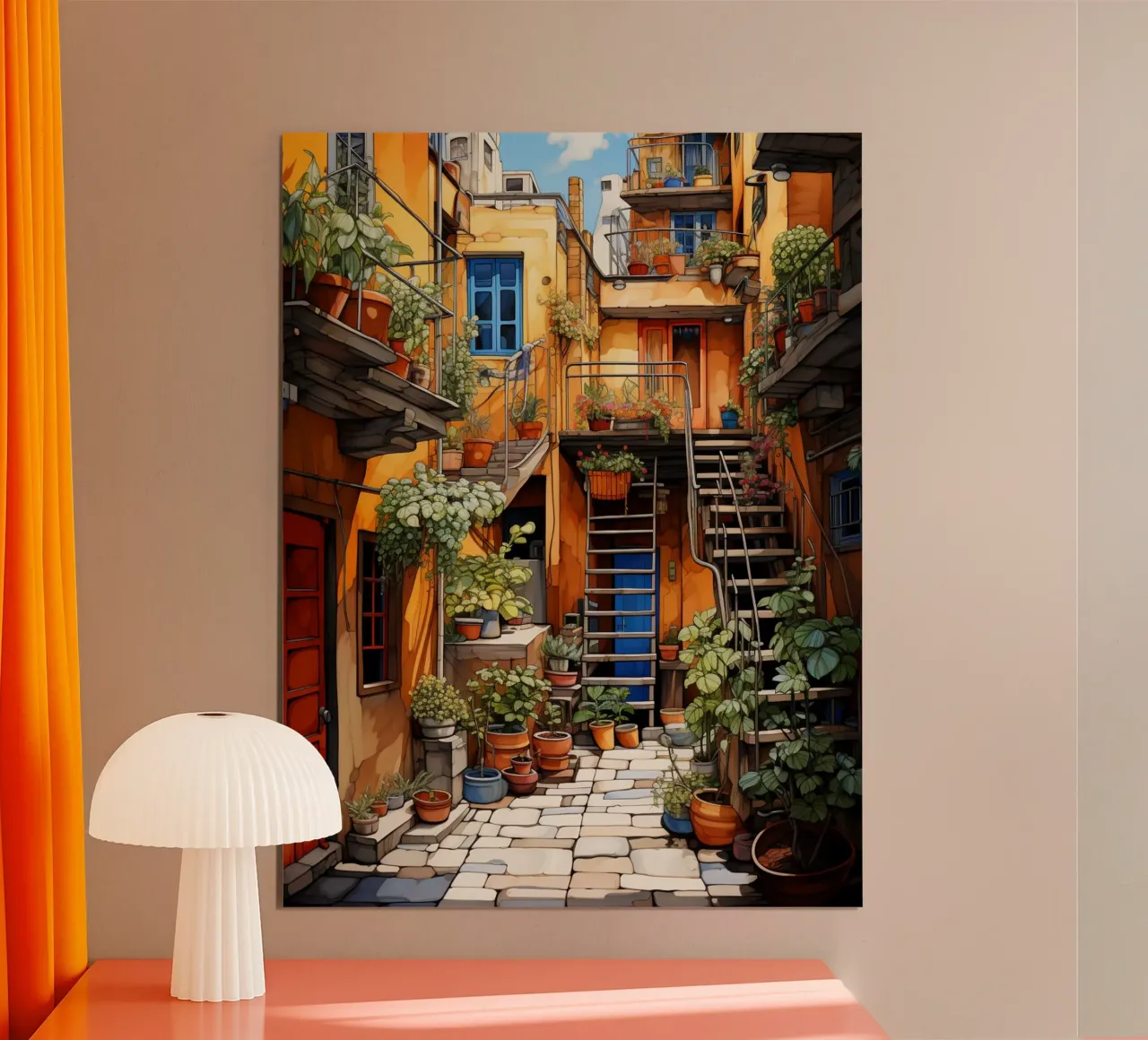 Courtyard poster da Artsy Bessy