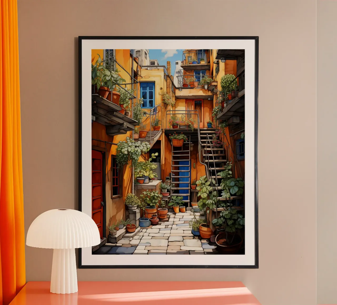 Courtyard poster da Artsy Bessy