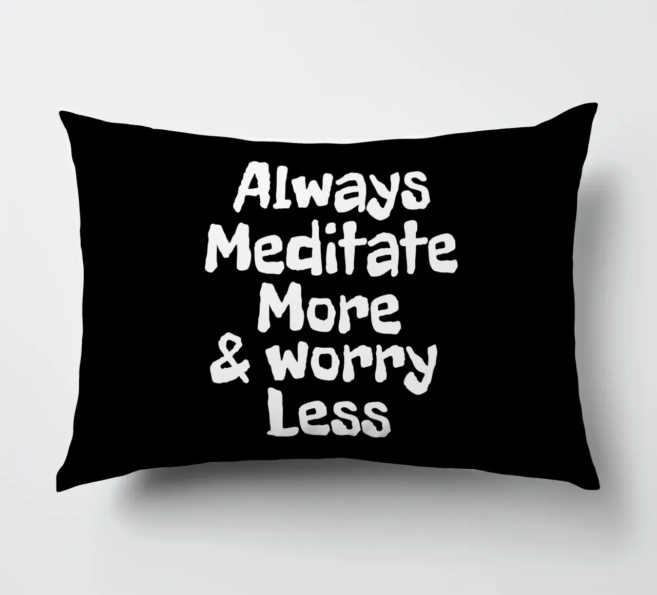 Always meditate more and worry less cuscino da happieeagle