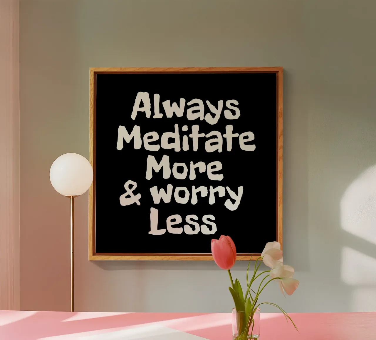 Always meditate more and worry less plexiglass da happieeagle