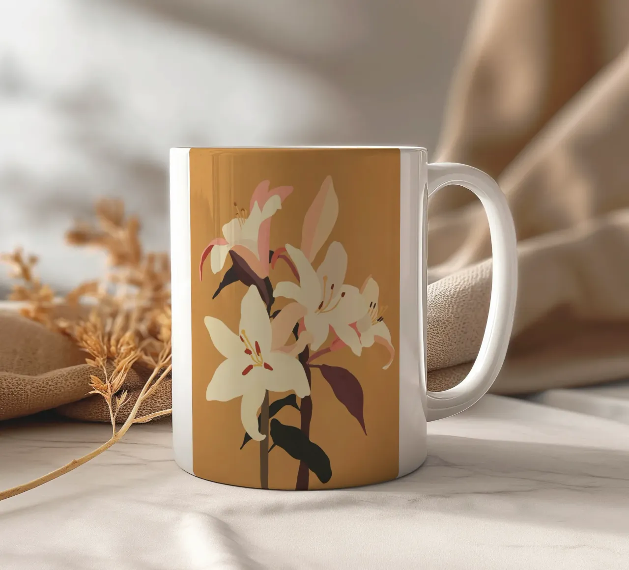 Gigli bianchi tazza in ceramica da ThingDesign