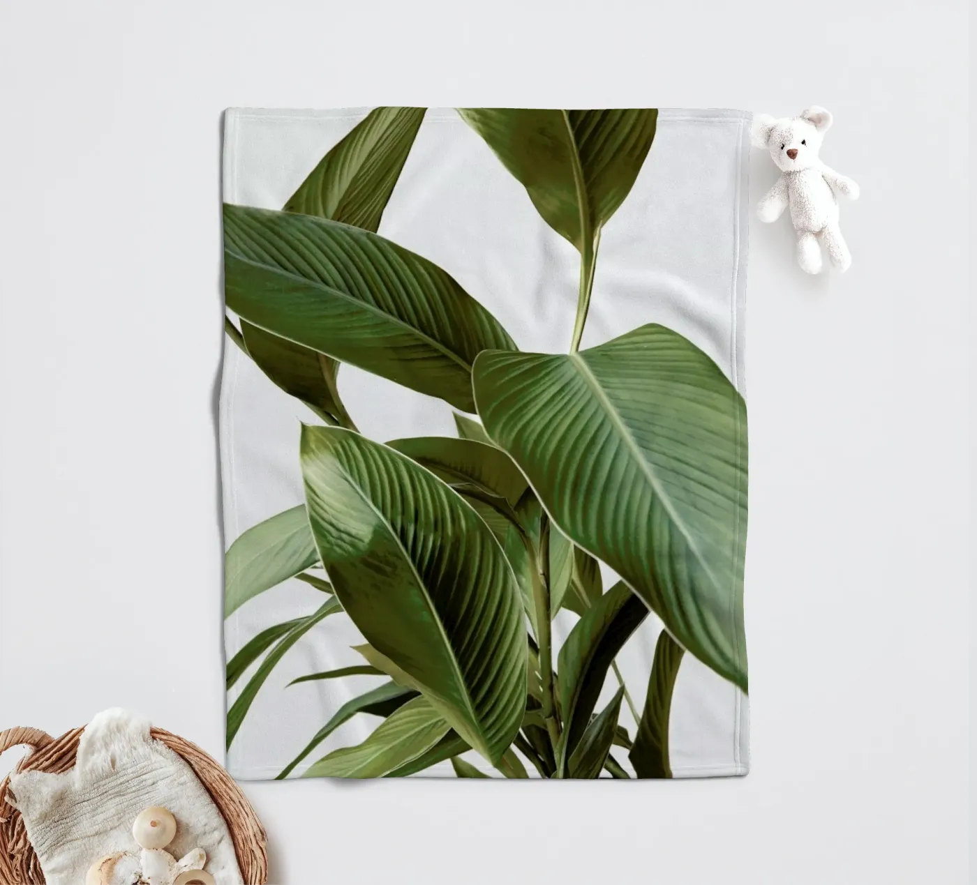 Leaves fleecedeken van Laura Palm