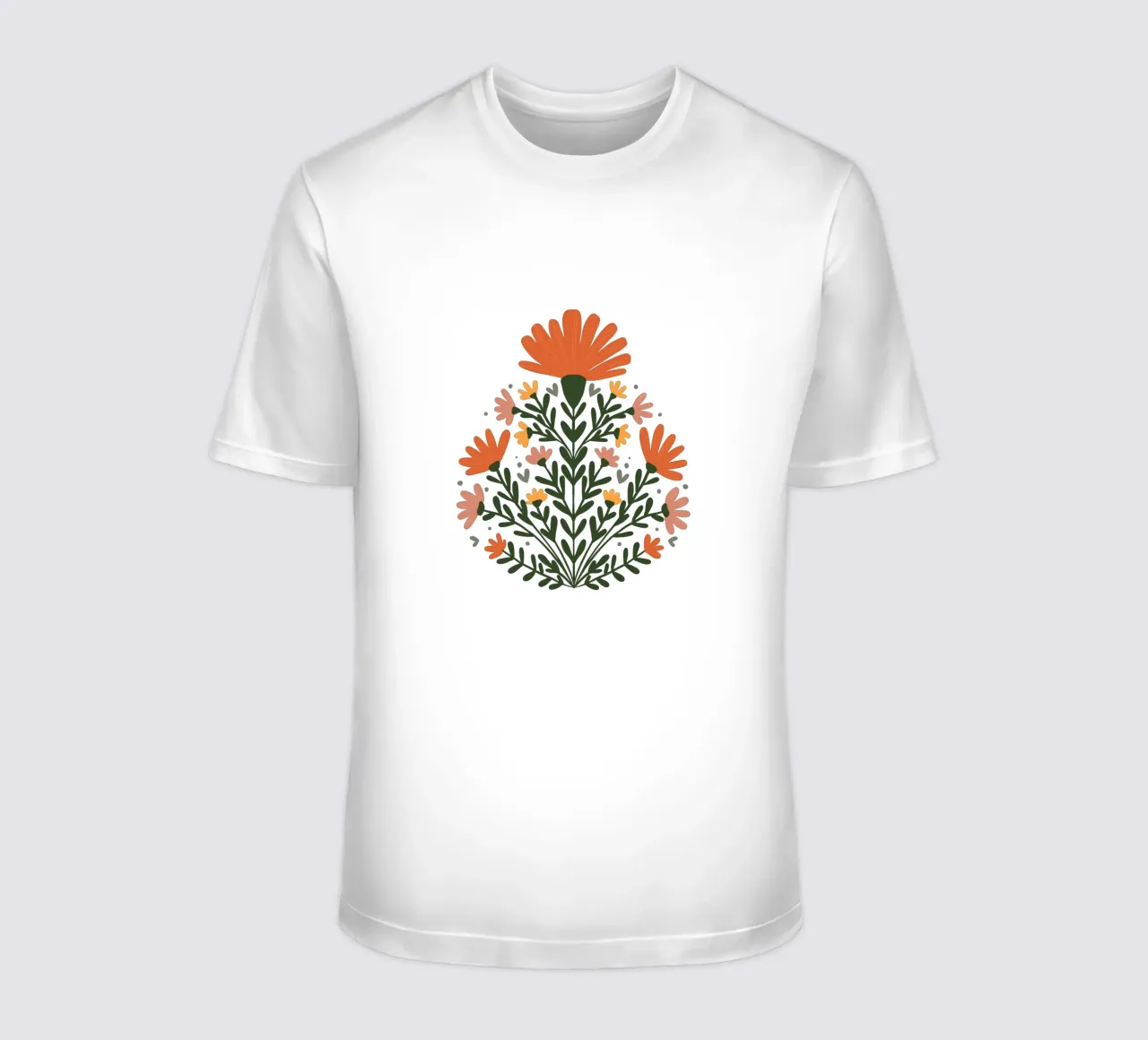 Bouquet floreale simmetrico t-shirt da Wackapacka