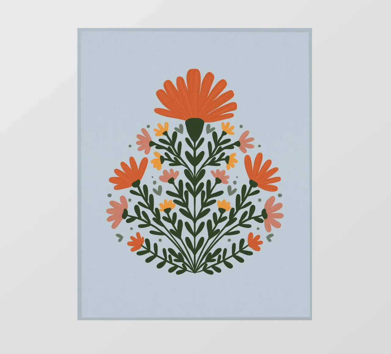 Symmetrical floral bouquet photo wallpaper by Wackapacka