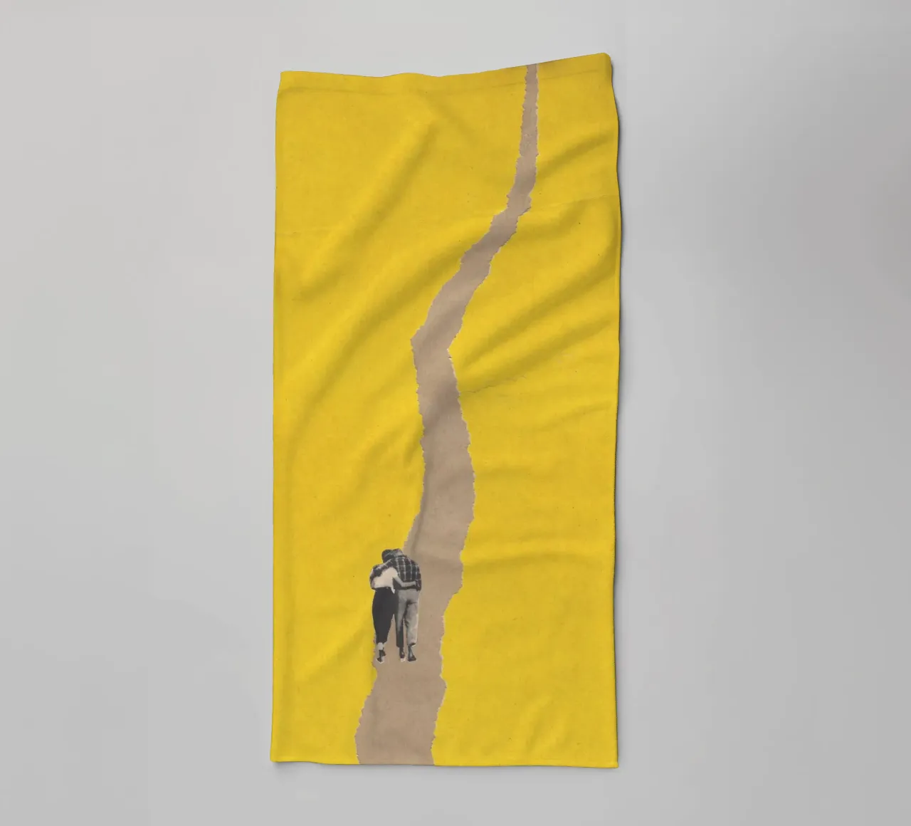 Couple torn path towel by Carlos Quitério