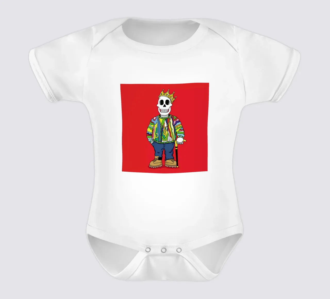 Biggie Skull body neonato maniche corte da Zhi Yun Zhang
