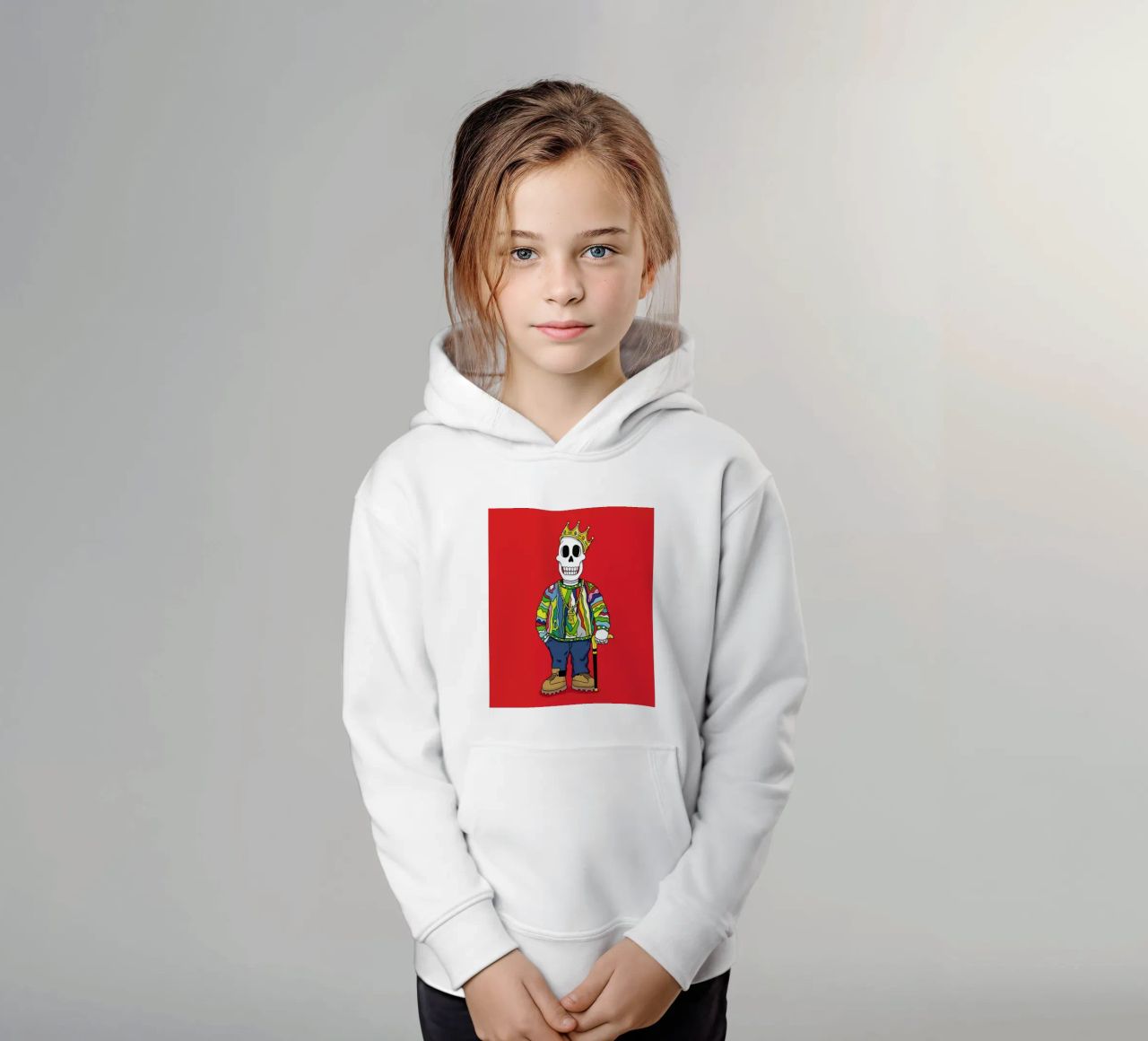Biggie Skull felpa bambino con cappuccio da Zhi Yun Zhang