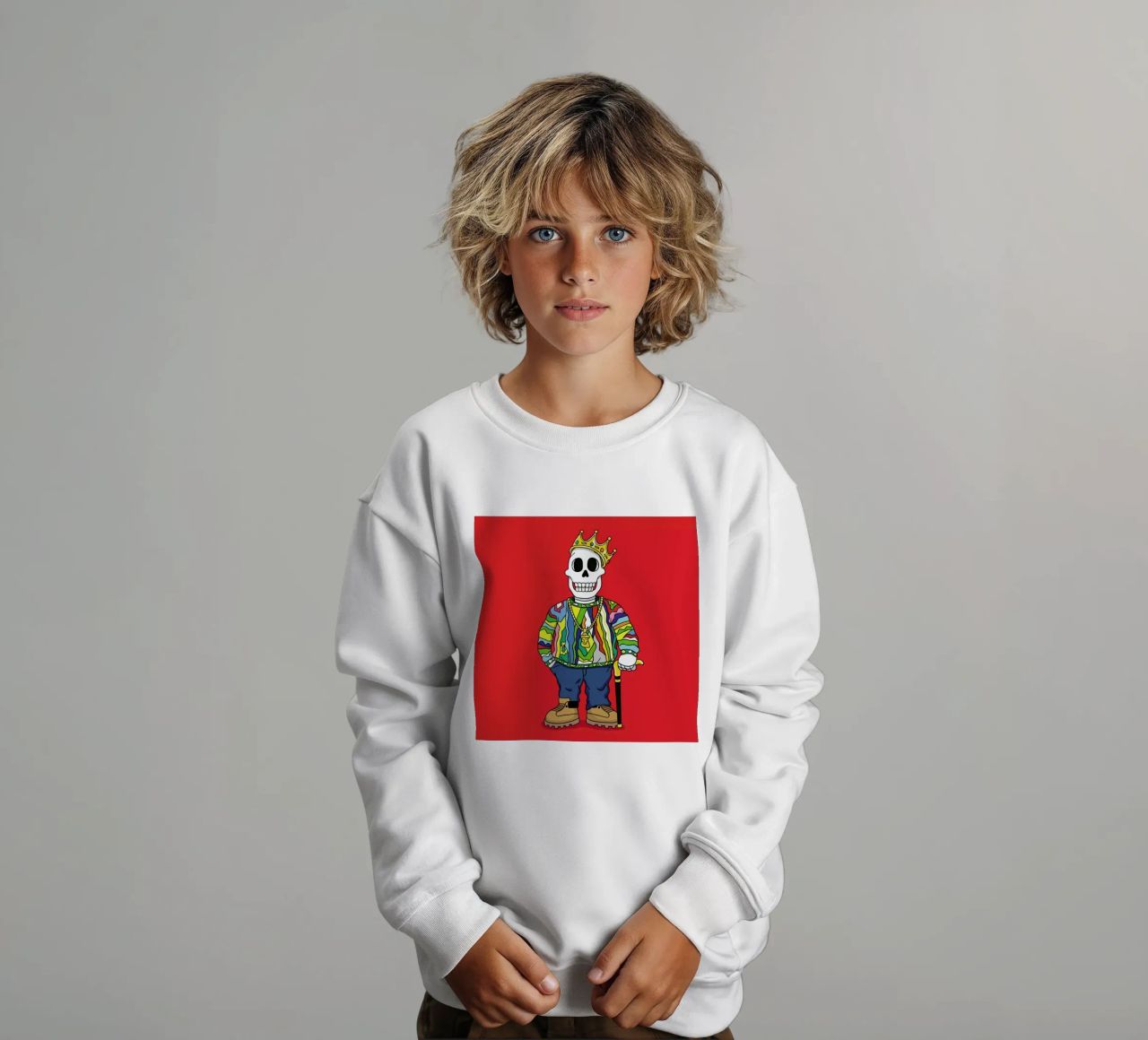 Biggie Skull sudadera para niño de Zhi Yun Zhang
