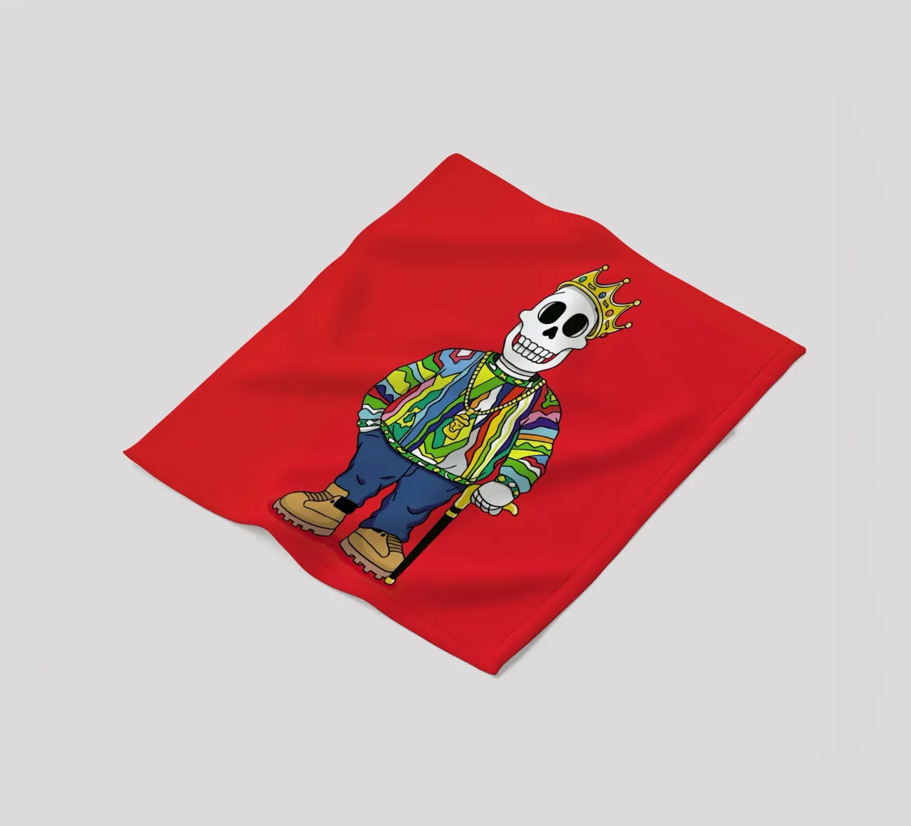 Biggie Skull coperta in pile da Zhi Yun Zhang