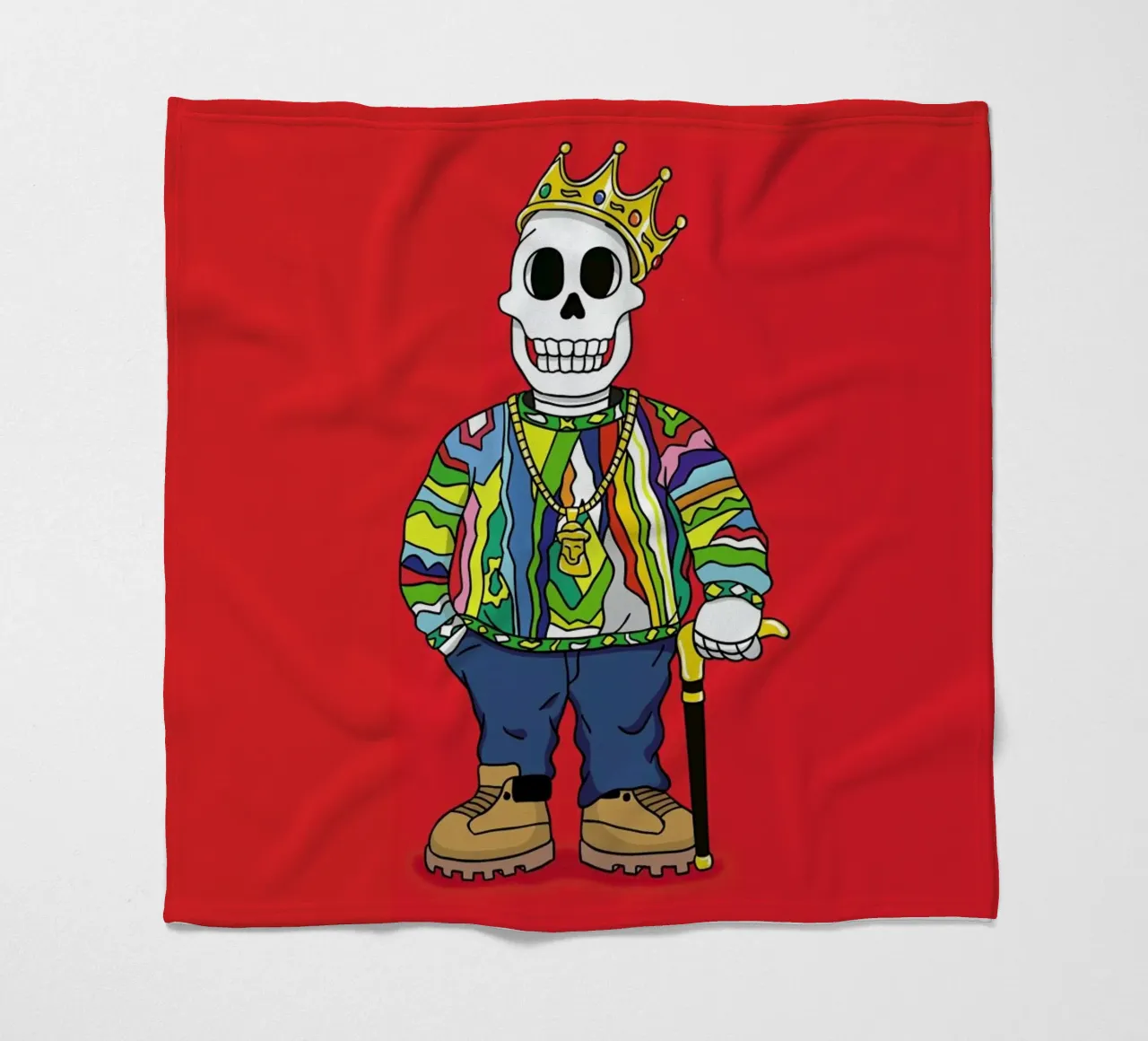 Biggie Skull coperta in pile da Zhi Yun Zhang