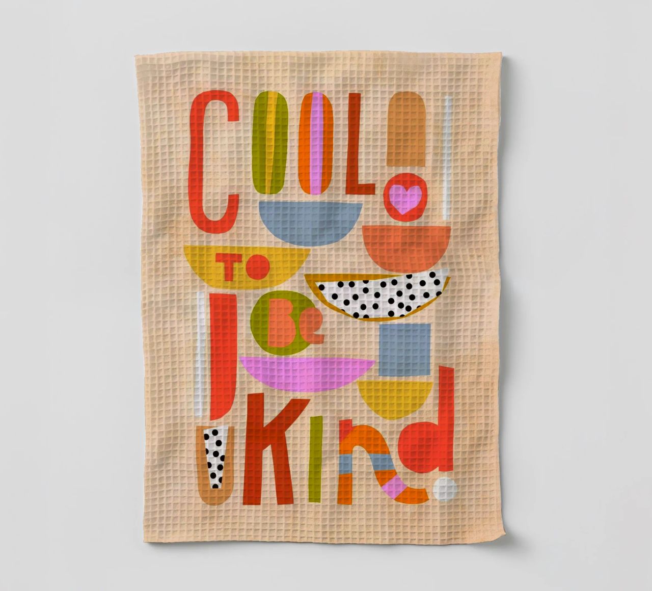 Cool to be Kind - Typographie motivante pour les enfants torchon de Dominique Vari Words