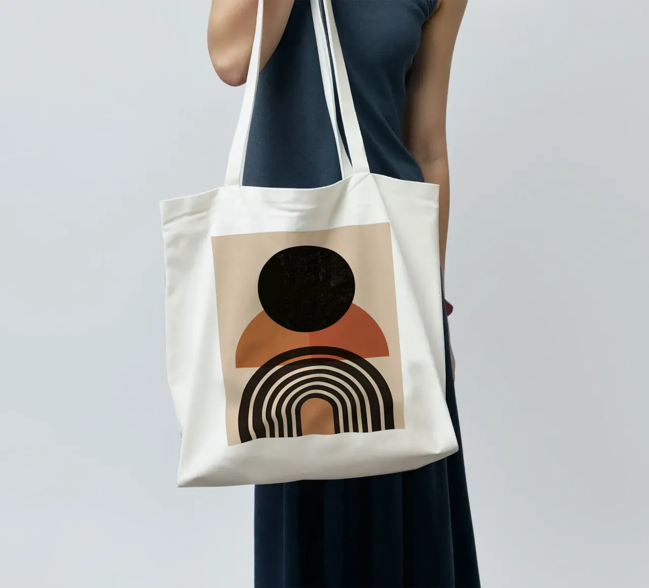 Design moderno e semicircolare borsa in juta da Whole©