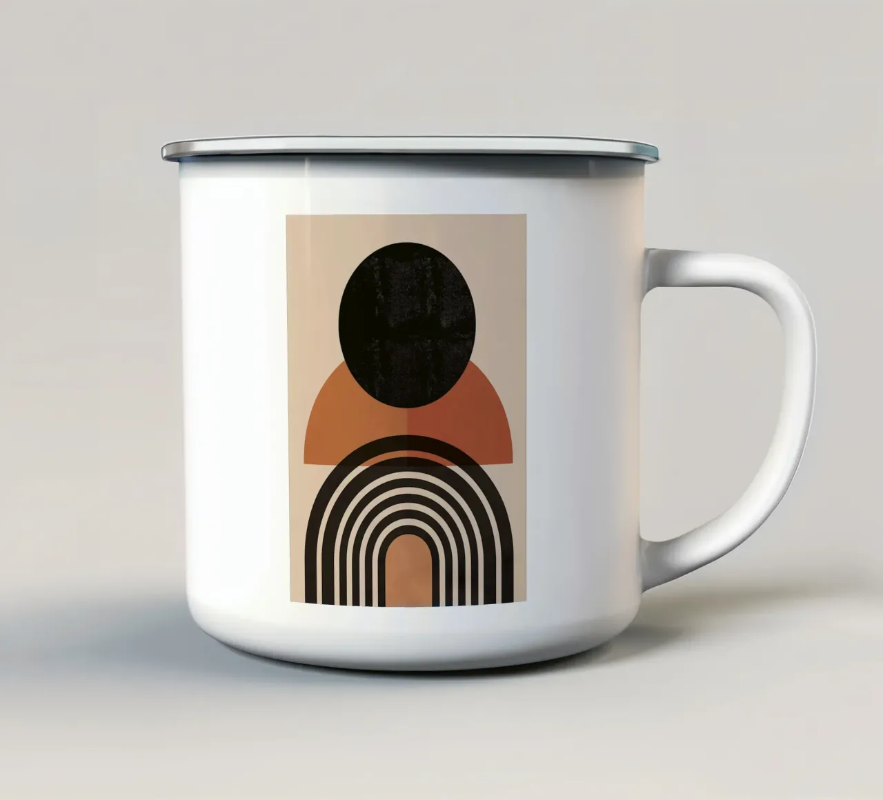 Design moderno e semicircolare tazza in smalto da Whole©