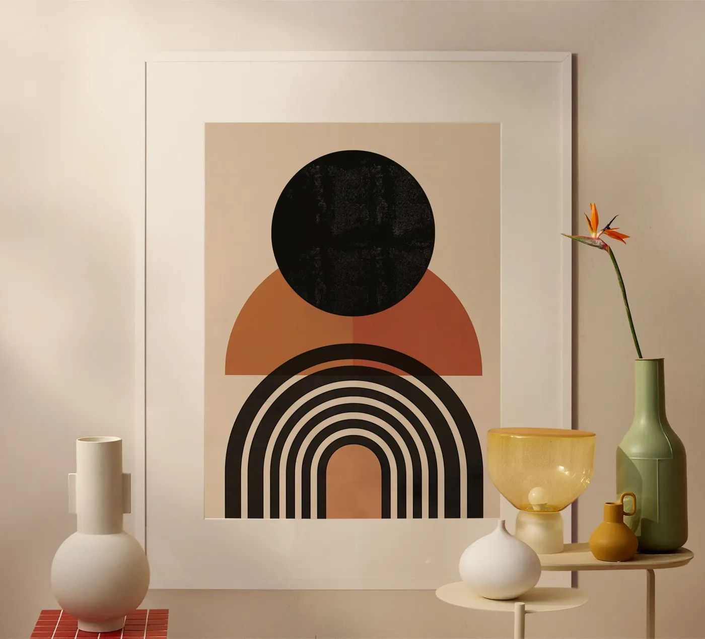 Modern semi-circular design poster da Whole©