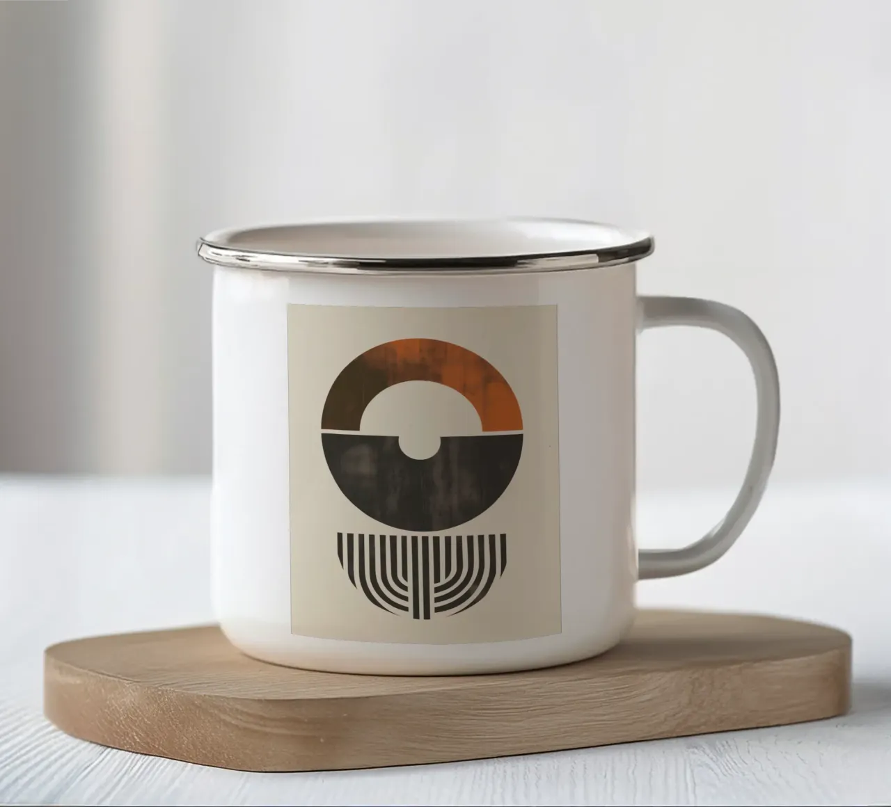 Arte geometrica astratta tazza in smalto da Whole©