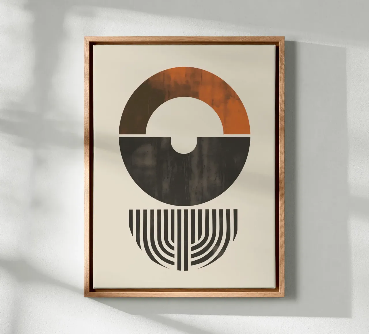 Abstract geometry art canvas with Floater frame by Whole©