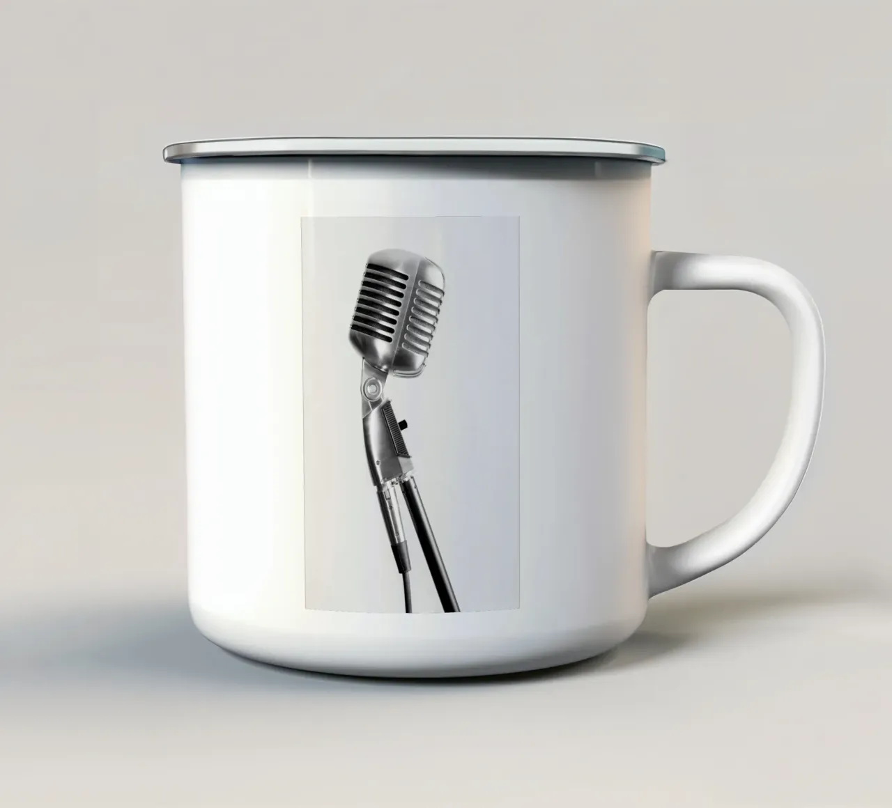 Microfono classico tazza in smalto da anderm