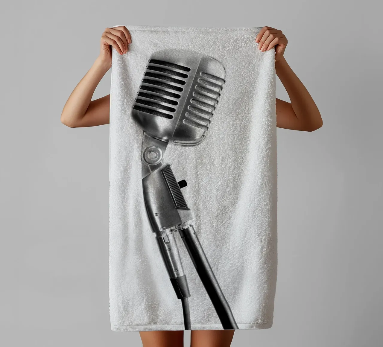 Microfono classico asciugamano da bagno da anderm