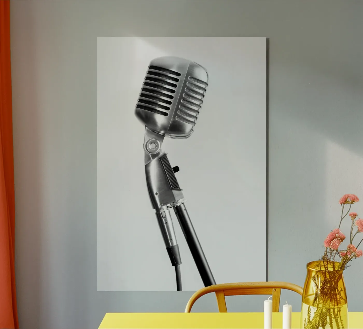 Klassieke microfoon aluminium-dibond van anderm