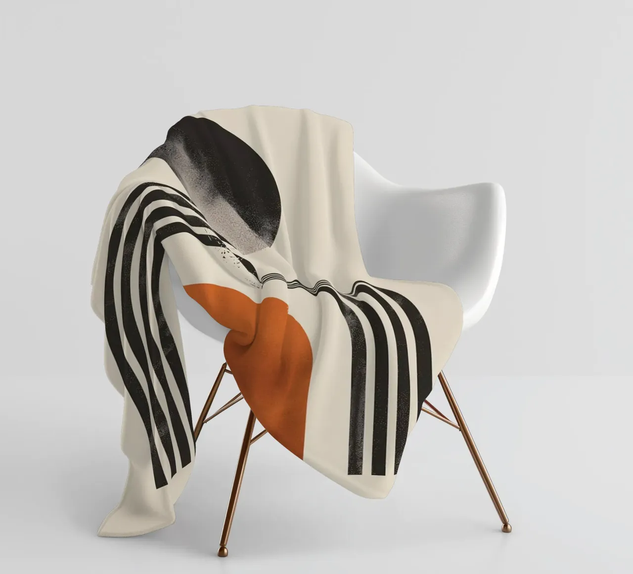 Minimalist boho art fleece blanket by Whole©