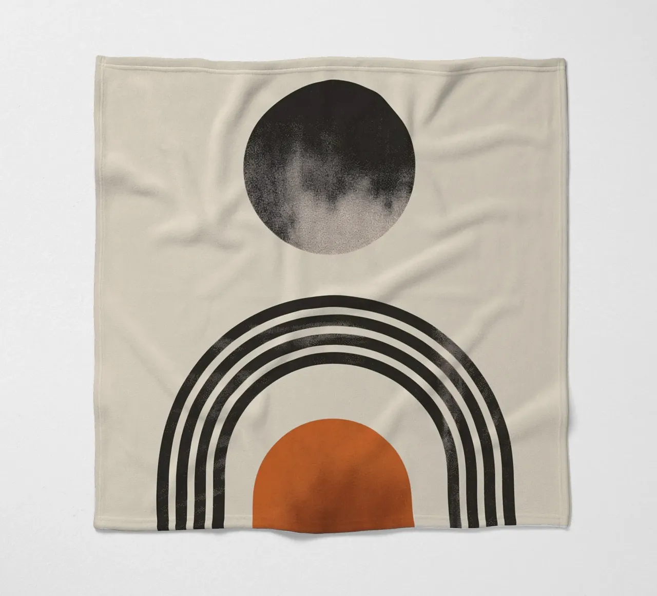 Minimalist boho art fleece blanket by Whole©
