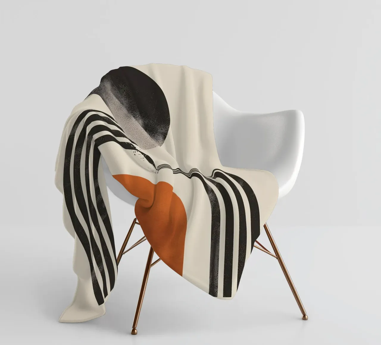 Minimalist boho art fleece blanket by Whole©