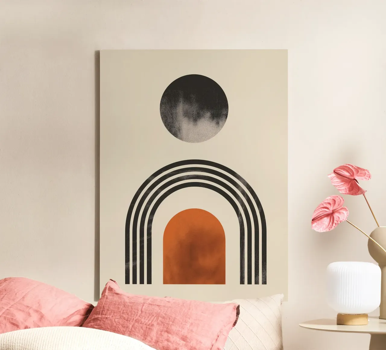 Minimalist boho art canvas with Floater frame by Whole©