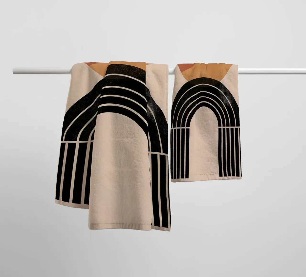 Geometric boho art towel by Whole©
