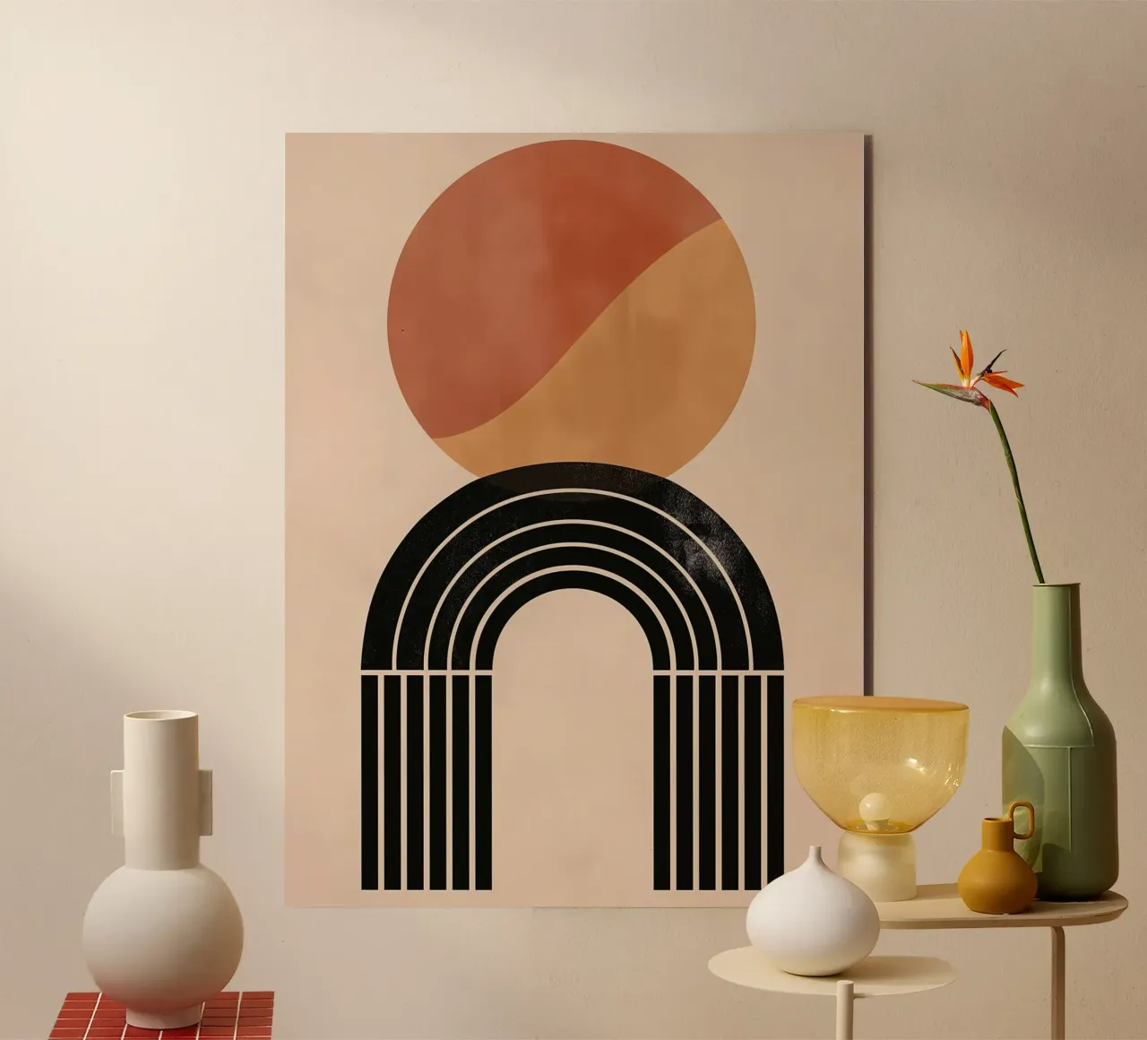 Geometric boho art alu-dibond by Whole©