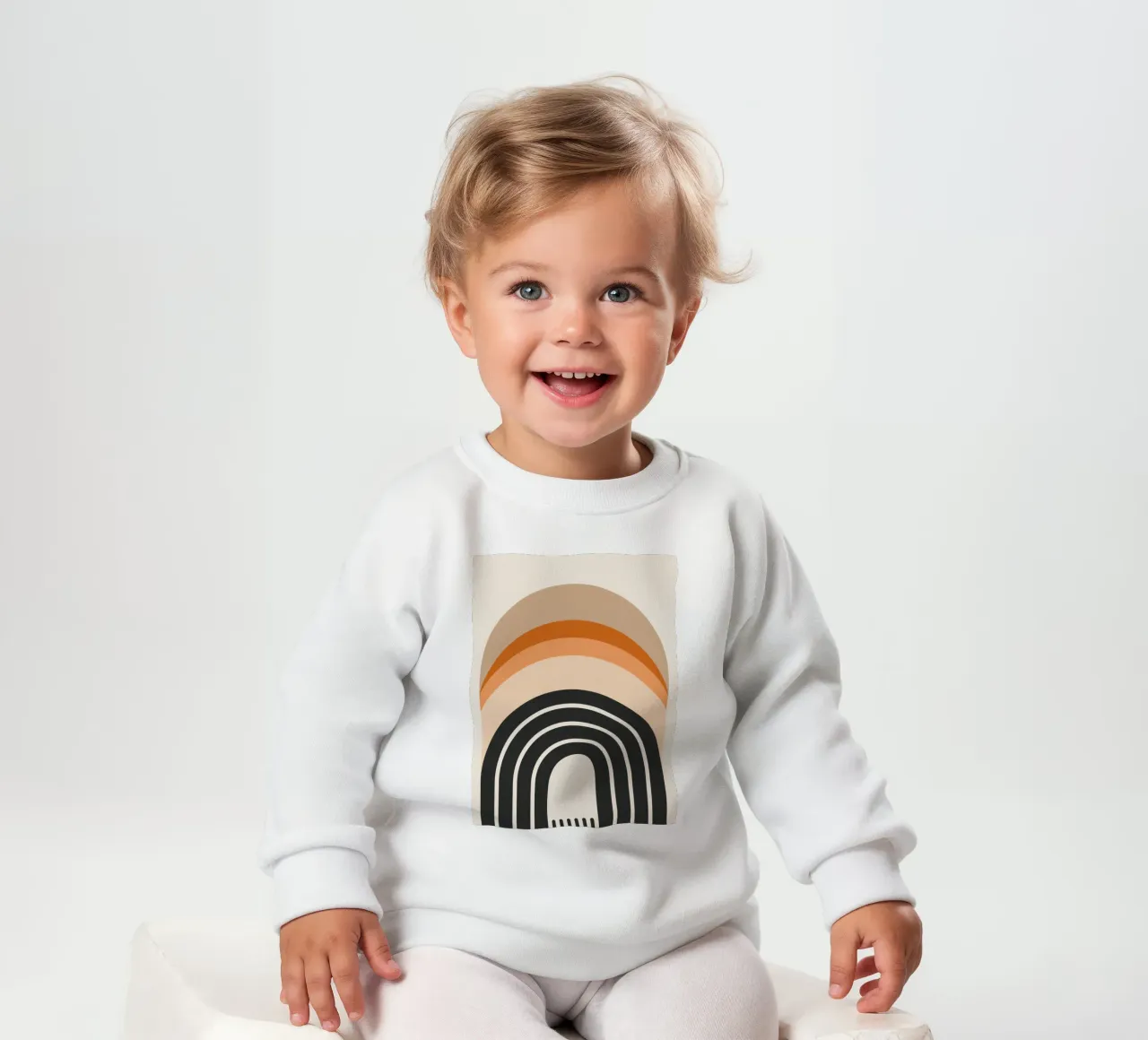 Design arcobaleno retrò felpa neonato da Whole©