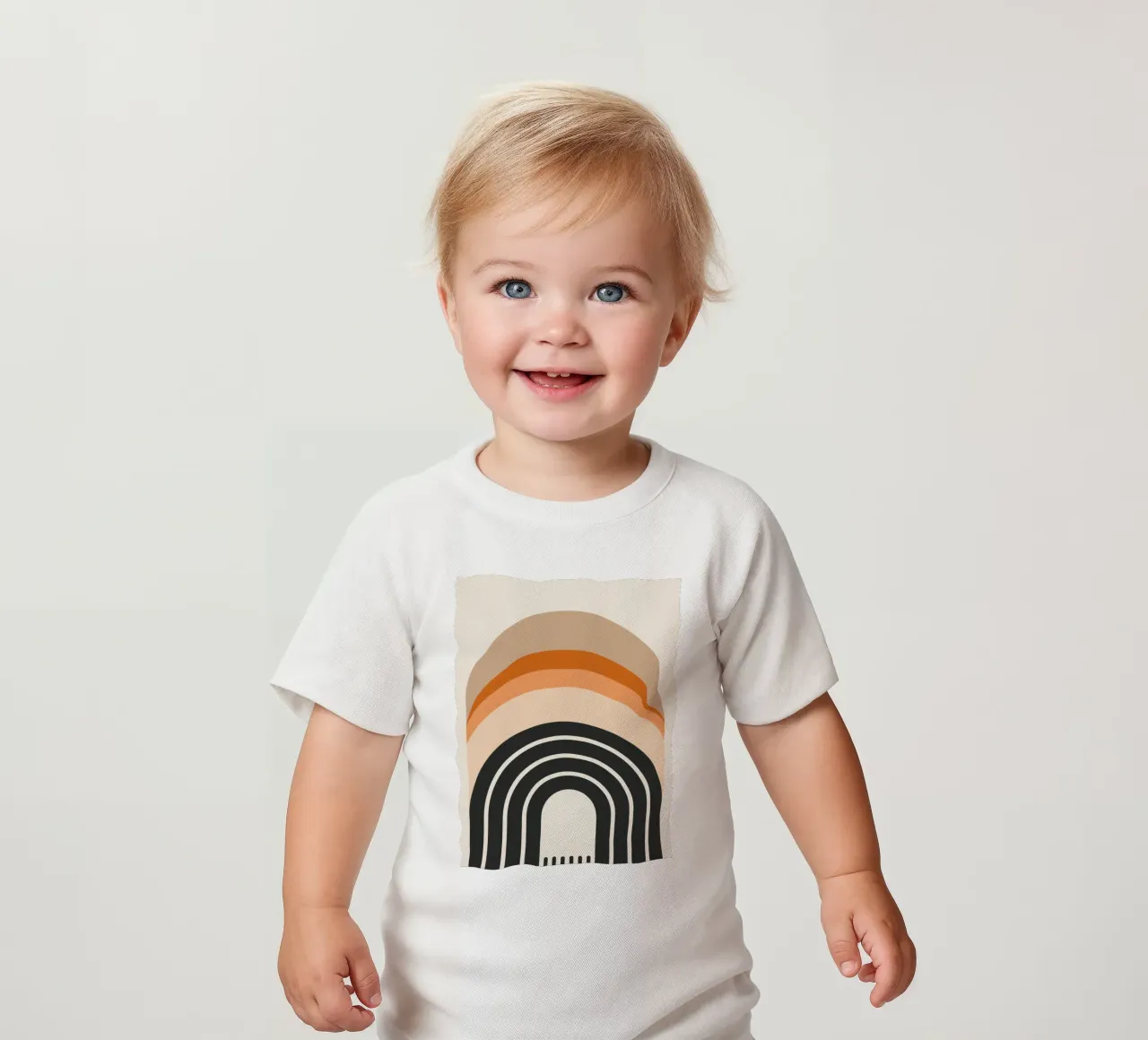 Design arcobaleno retrò maglietta neonato da Whole©