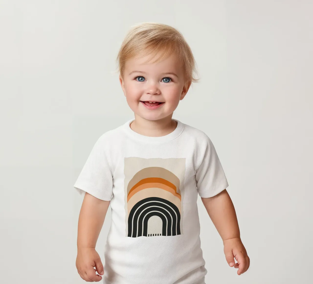 Diseño arco iris retro camiseta de bebé de Whole©
