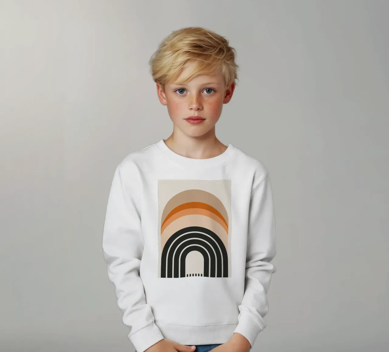 Retro rainbow design kids sweatshirt by Whole©