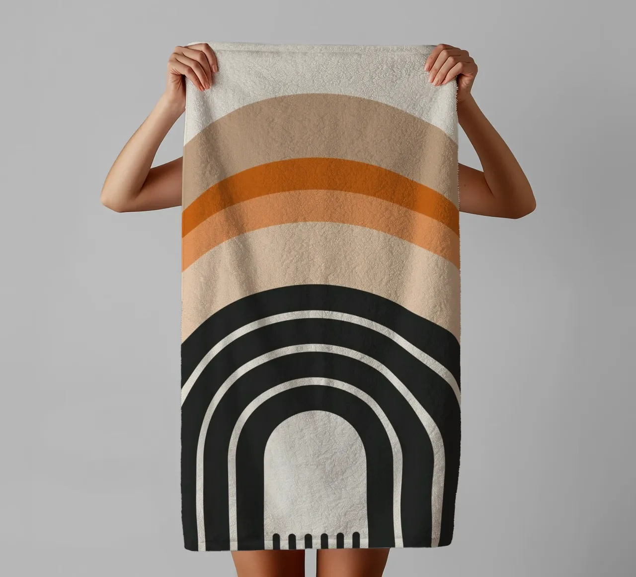 Retro rainbow design towel by Whole©