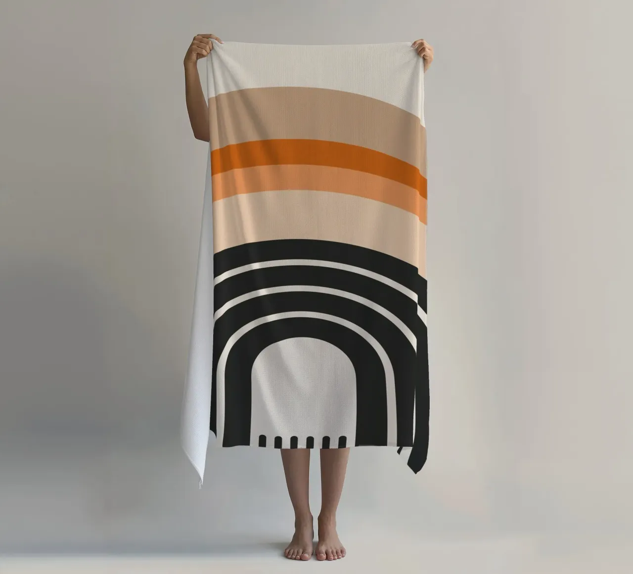 Design arcobaleno retrò telo mare da Whole©