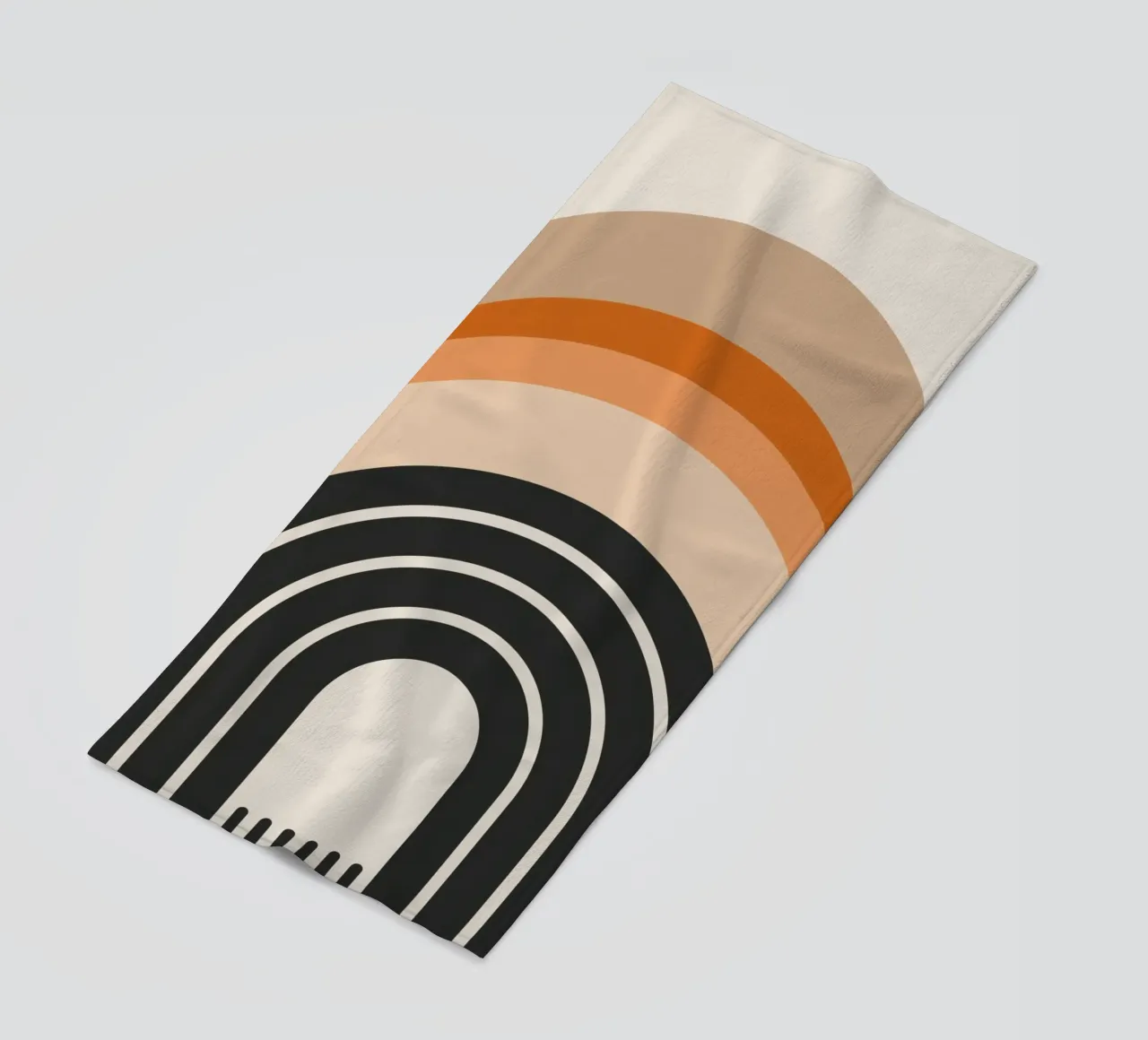 Retro regenboogontwerp strandhanddoek van Whole©