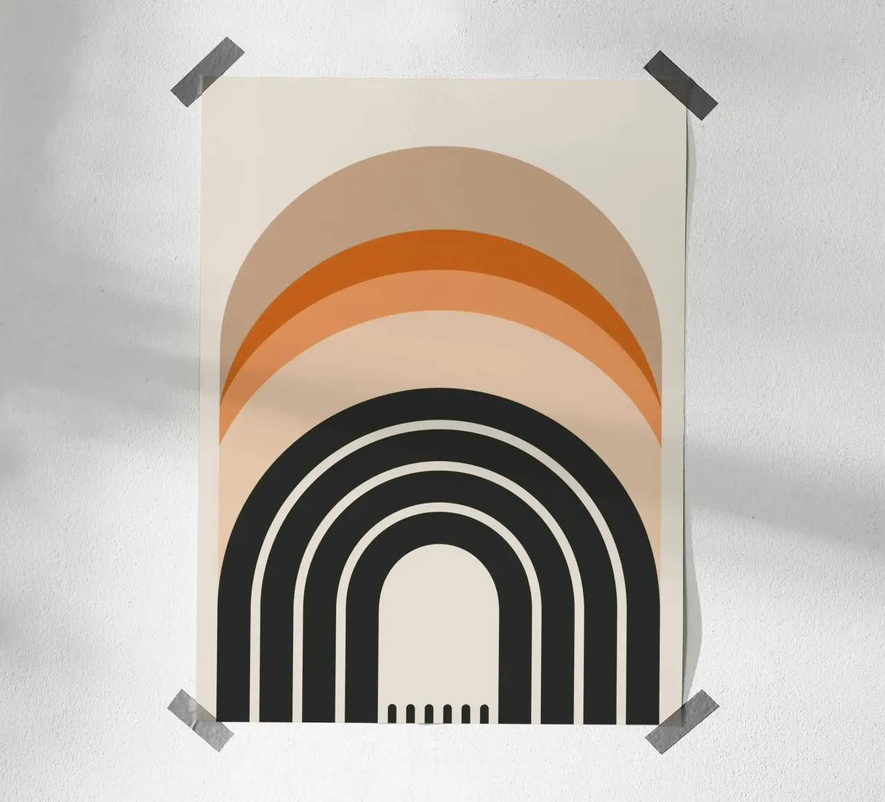 Design arcobaleno retrò carta hahnemühle da Whole©