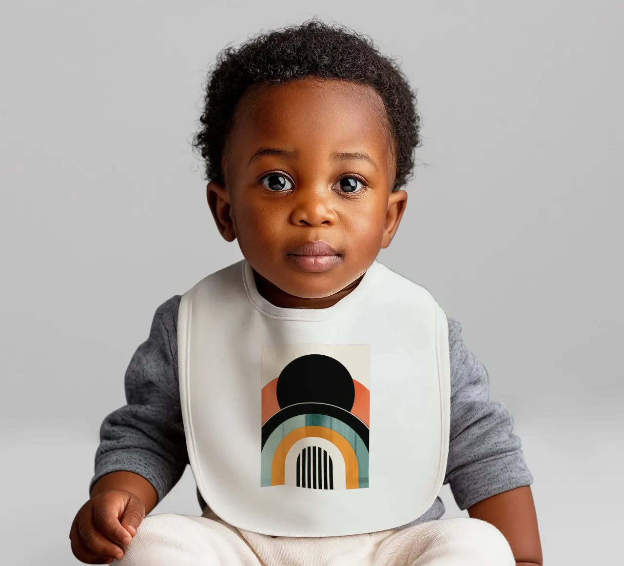 Design geometrico retrò bavaglino da Whole©