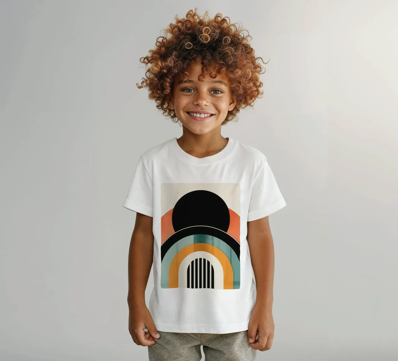 Design geometrico retrò t-shirt bambini da Whole©