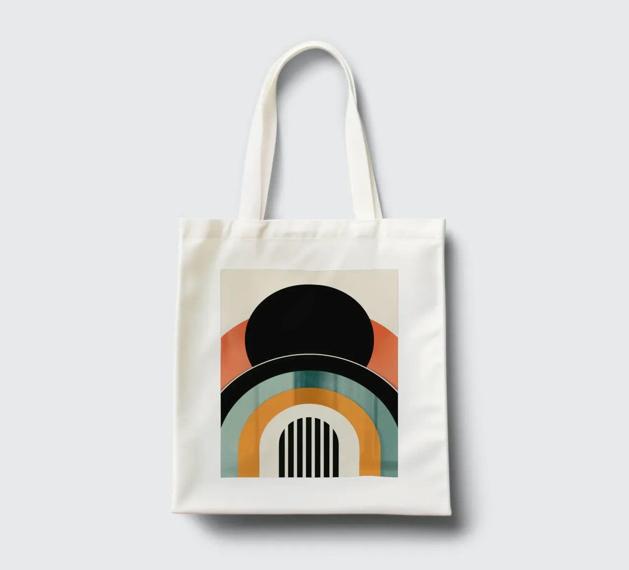 Design geometrico retrò borsa in juta da Whole©